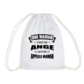 UNE MAMAN C'EST UN ANGE QU'ON APPELLE MAMAN - Sac de sport léger - blanc - Devant