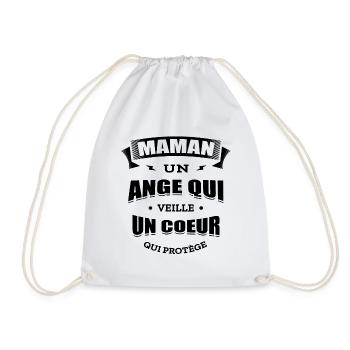 MAMAN UN ANGE QUI VEILLE UN CŒUR QUI PROTÈGE - Sac de sport léger - blanc - Devant