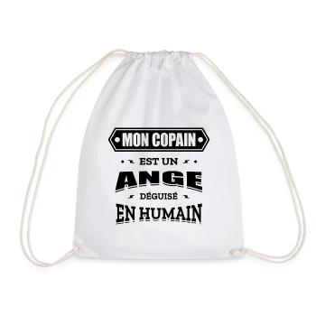 MON COPAIN EST UN ANGE DÉGUISÉ EN HUMAIN - Sac de sport léger - blanc - Devant