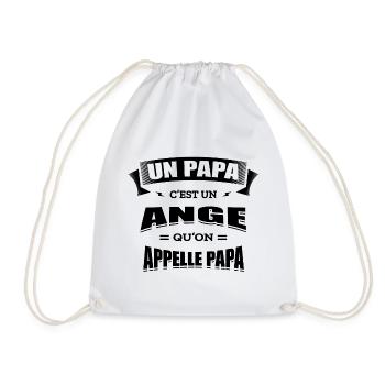 UN PAPA C'EST UN ANGE QU'ON APPELLE PAPA - Sac de sport léger - blanc - Devant