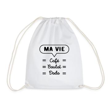 MA VIE CAFÉ BOULOT DODO - Sac de sport léger - blanc - Devant