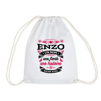 ENZO UN NOM UNE FIERTÉ AUCUN RIVAL - Sac de sport léger - blanc - Devant