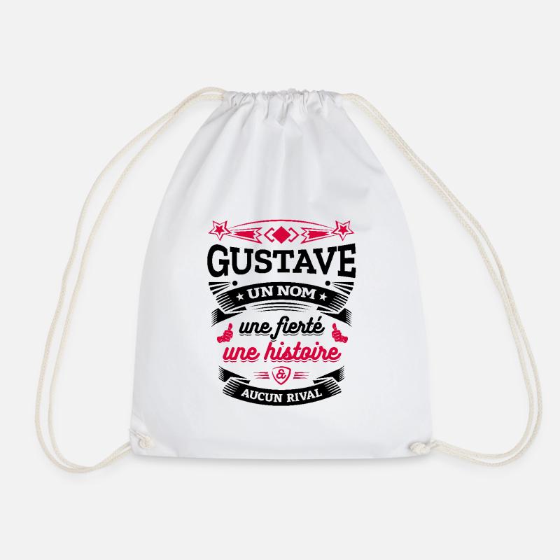 GUSTAVE UN NOM UNE FIERTÉ AUCUN RIVAL - Sac de sport léger - blanc