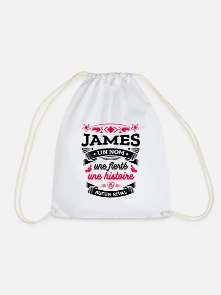 JAMES UN NOM UNE FIERTÉ AUCUN RIVAL - Sac de sport léger - blanc