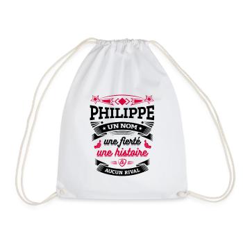 PHILIPPE UN NOM UNE FIERTÉ AUCUN RIVAL - Sac de sport léger - blanc - Devant
