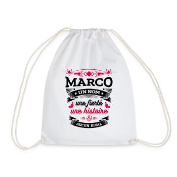 MARCO UN NOM UNE FIERTÉ AUCUN RIVAL - Sac de sport léger - blanc - Devant