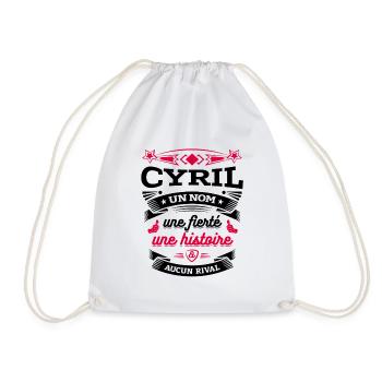 CYRIL UN NOM UNE FIERTÉ AUCUN RIVAL - Sac de sport léger - blanc - Devant