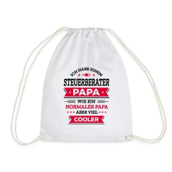 STEUERBERATER PAPA: COOL, EINZIGARTIG, VATERTAG - Turnbeutel - Weiß - Vorne