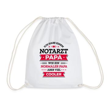 NOTARZT PAPA - COOLER ALS NORMAL, HELD, MEDIZIN - Turnbeutel - Weiß - Vorne