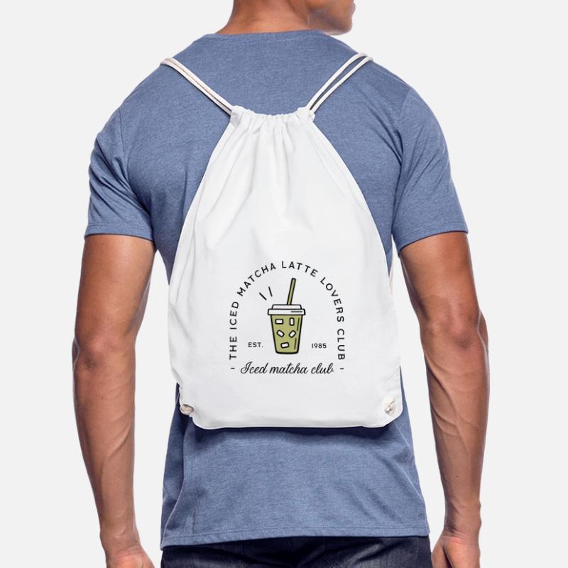 Iced matcha latte lovers Drawstring Bag