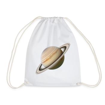 Saturn - Drawstring Bag - white - Front