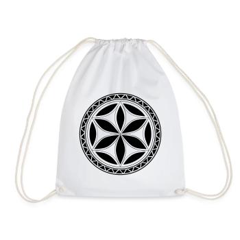 Classic highlander rosette - Drawstring Bag - white - Front