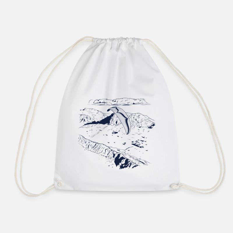 Paragliding - Drawstring Bag - white