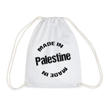 Made in Palestine - Drawstring Bag - white - Front