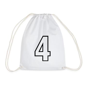 4 ans maillot numéro 4 t-shirt maillot de sport 4 - Sac de sport léger - blanc - Devant