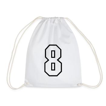 8 ans maillot numéro 8 t-shirt maillot de sport 8 - Sac de sport léger - blanc - Devant