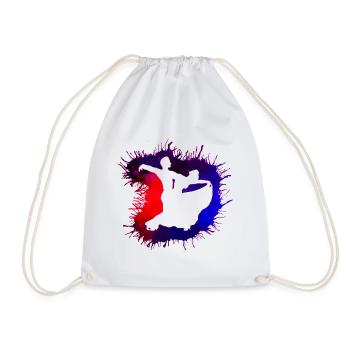 Tournament Dance Standard Dance Couple Watercolor Gradient - Drawstring Bag - white - Front