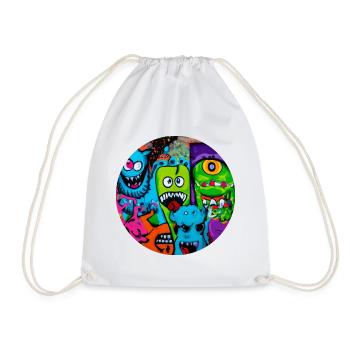 Monstre graffiti - Sac de sport léger - blanc - Devant
