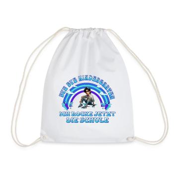Schooling - Drawstring Bag - white - Front