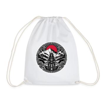 Japanischer Samurai-Krieger - Turnbeutel - Weiß - Vorne