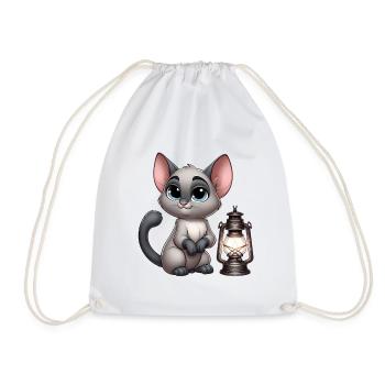 Siamese 19 - Drawstring Bag - white - Front
