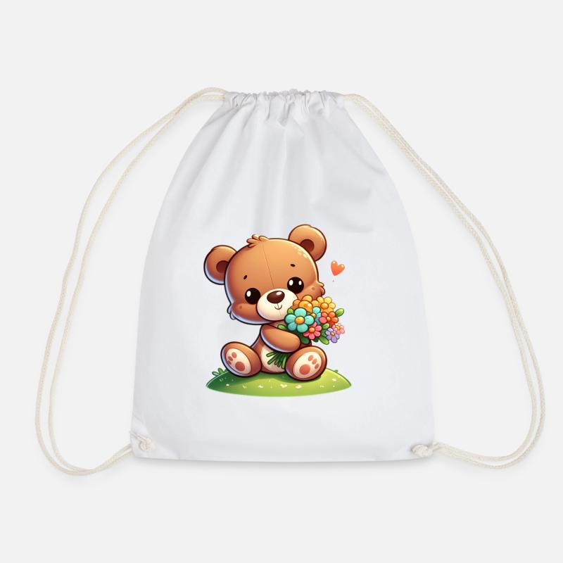 Teddybär 5 - Turnbeutel - Weiß