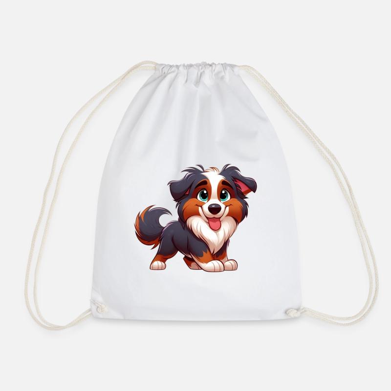 border collier 2 - Sac de sport léger - blanc