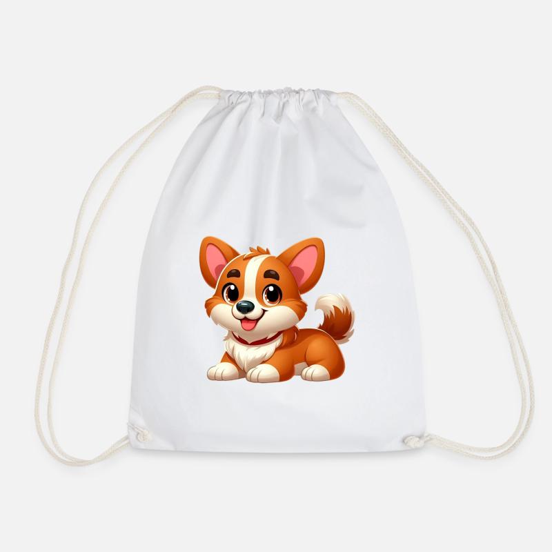 Corgi 7 - Turnbeutel - Weiß