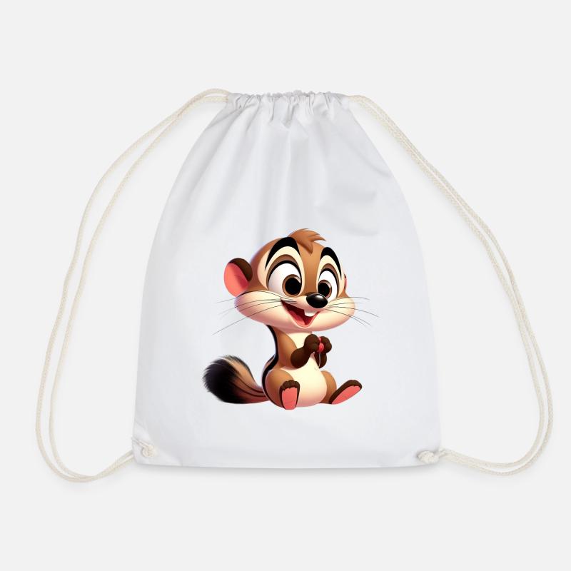 weasel - Drawstring Bag - white