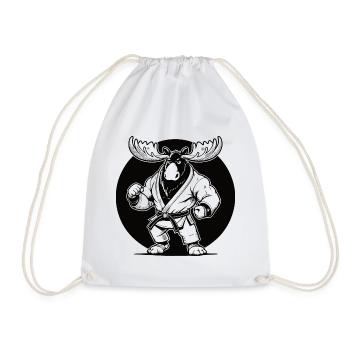 Karate Elch – Design für skandinavische Karatekas - Turnbeutel - Weiß - Vorne