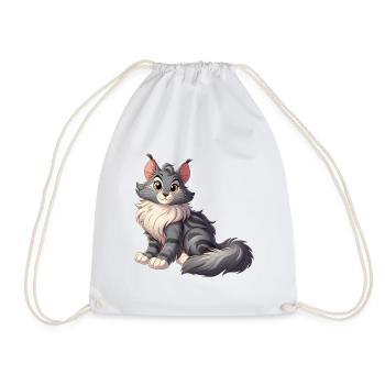 Maine Coon 15 - Turnbeutel - Weiß - Vorne