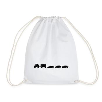 Agriculteur Agriculteur - tracteur avec remorque et voitures - Sac de sport léger - blanc - Devant