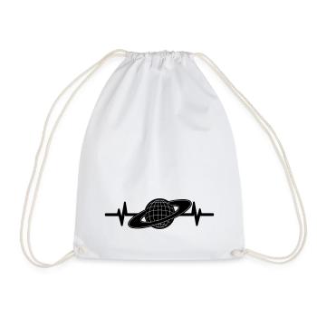 Y2K Heartbeat Love Nostalgia - Drawstring Bag - white - Front
