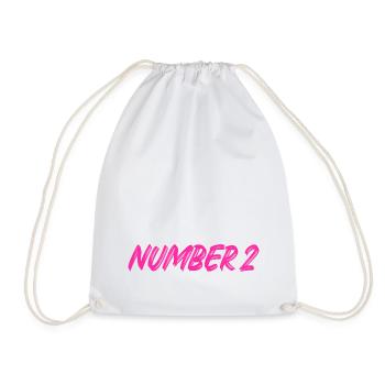Number 2 - zwei - zweiter - zweite - 2 - Nummer 2 - Turnbeutel - Weiß - Vorne