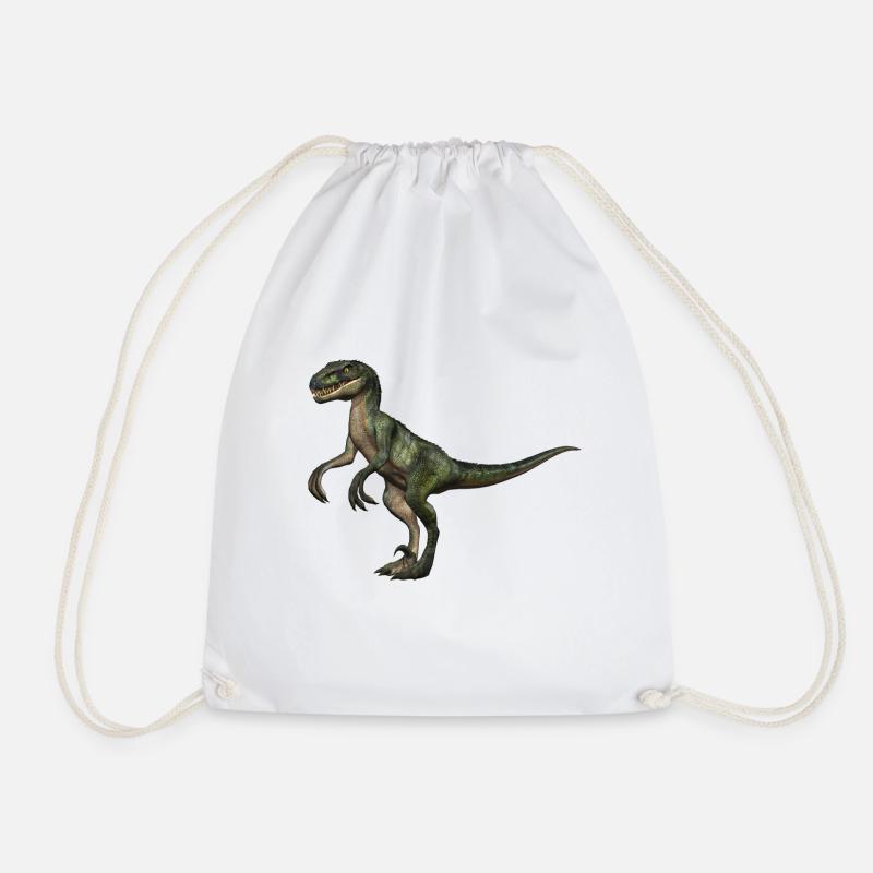 Velociraptor Dinosaurier 5 - Turnbeutel - Weiß
