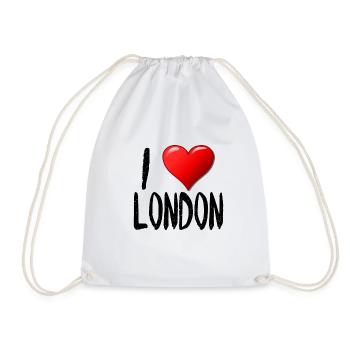 I Love London - Turnbeutel - Weiß - Vorne