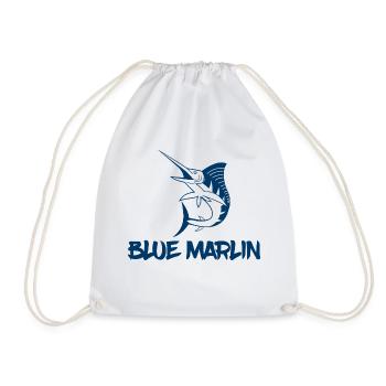Angler - Angelsport - Blue Marlin - Geschenk - Turnbeutel - Weiß - Vorne
