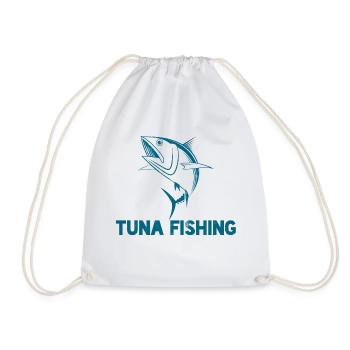 Angler - Angelsport - Thunfisch - Geschenk - Turnbeutel - Weiß - Vorne