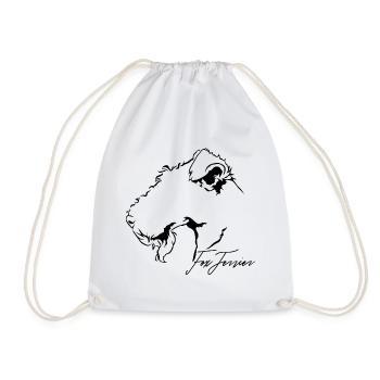FOX TERRIER Profil Hunde Hund Wilsigns - Turnbeutel - Weiß - Vorne