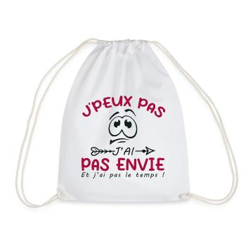 Je Peux Pas J'ai Pas Envie - Sac de sport léger - blanc - Devant