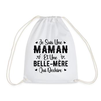 Femme Maman et Une Belle Mère Qui Déchire - Sac de sport léger - blanc - Devant