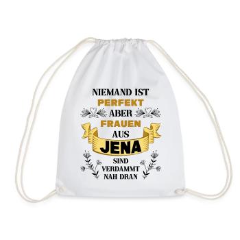 Jena Deutschland Stadt Heimat Liebe Frauen Spruch - Turnbeutel - Weiß - Vorne