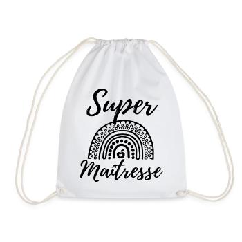 Super maitresse humour maîtresse cadeau femme - Sac de sport léger - blanc - Devant