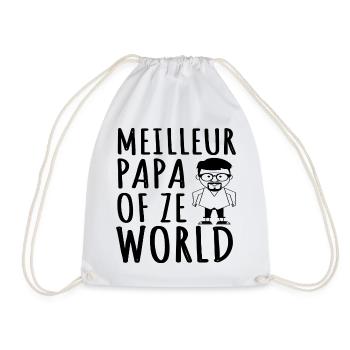 meilleur papa of ze world humour papa cadeau père - Sac de sport léger - blanc - Devant