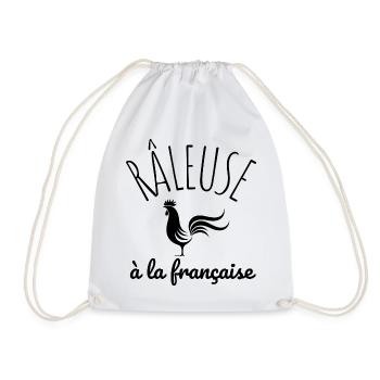 râleuse à la française humour femme cadeau - Sac de sport léger - blanc - Devant