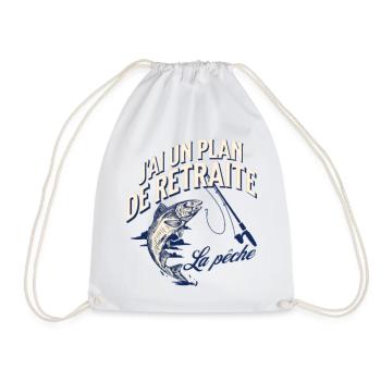 Mon plan de retraite pêche humour retraité cadeau - Sac de sport léger - blanc - Devant