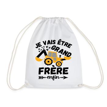 Je vais être grand frère annonce naissance cadeau - Sac de sport léger - blanc - Devant