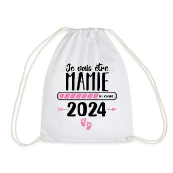 Je vais être mamie en 2024 cadeau fête grand mères - Sac de sport léger - blanc - Devant