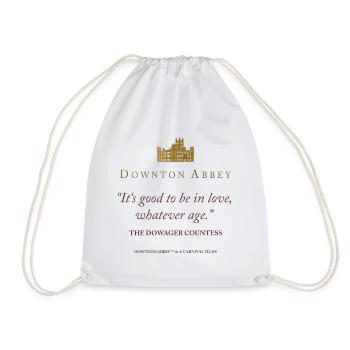 Downton Abbey It's Good To Be In Love Quote - Drawstring Bag - white - Front