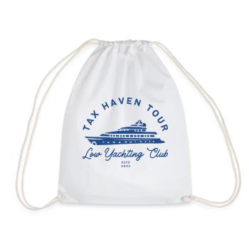 tax haven tour t-shirt sweater | Low Yachting Club - Turnbeutel - Weiß - Vorne